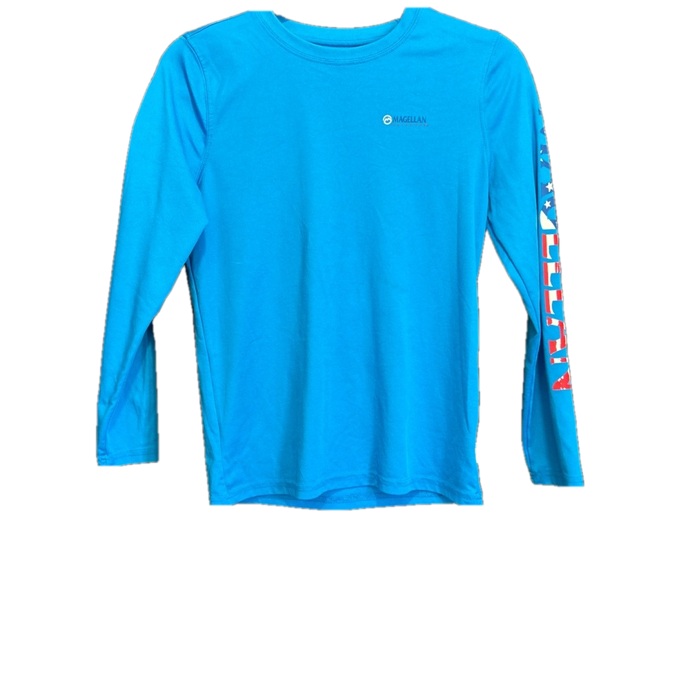 Magellan Active Shirt Boys Medium Long Sleeve Blue